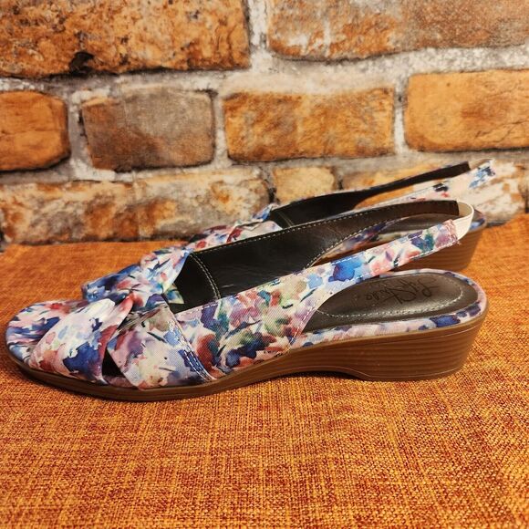 Life Stride Floral Women's Slingback Wedge Sandals Size 8 Mimosa - Picture 5 of 10